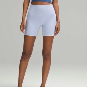 Blue Linen Lululemon Athletica 6 inch Align Shorts